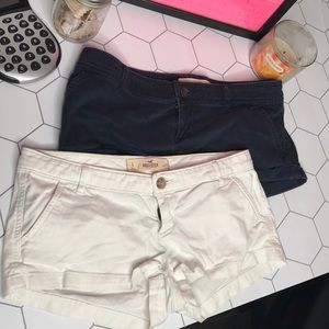 White & Navy Hollister Shorts Duo !